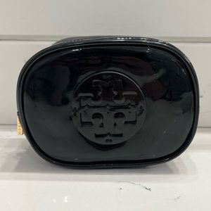 Tory Burch Small Patent Cosmetics Case, Black